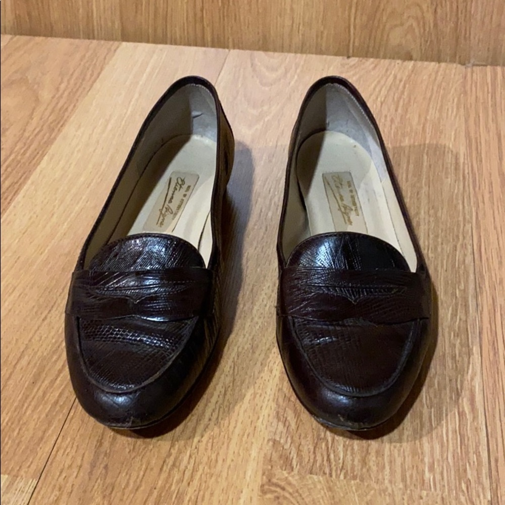 Etienne Aigner Leather Loafers 7M Brown